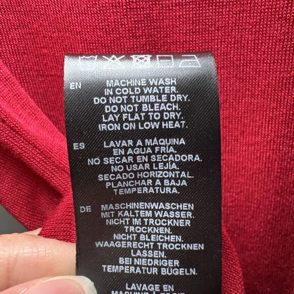 Marcella Gabi Cutout Top Blouse Size XS Red Semi Sheer Stretch - Picture 10 of 10